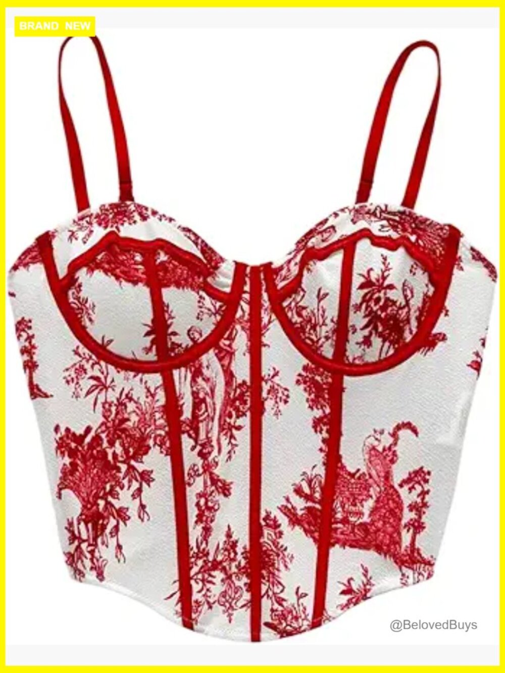Y2K Floral Bustier Corset Top Boho Crop Camisole Club Outfits
